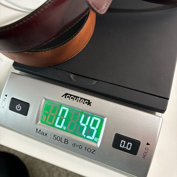 Trafalgar Mens Cognac Brown Genuine Cortina Leather Dress Belt Sz‎ 44 USA Made - Picture 11 of 11